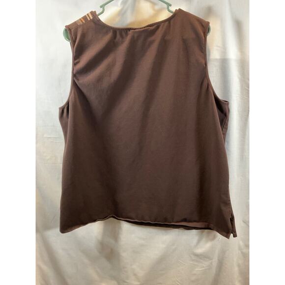 Liz & Me Platinum Collection Women’s Sleeveless Top Beaded Scoop Neck 1X 18/20 - Picture 6 of 8